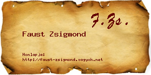 Faust Zsigmond névjegykártya