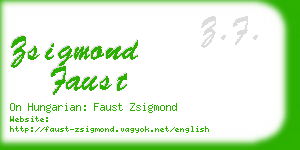 zsigmond faust business card